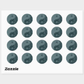 Sticker Rond Patterned Yin (Feuille)
