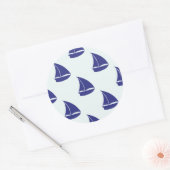 Sticker Rond Patterns bleus (Enveloppe)