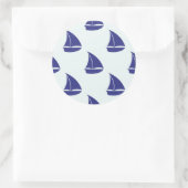 Sticker Rond Patterns bleus (Sac)