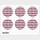 Sticker Rond Patterns de Stars And Stripes (Feuille)