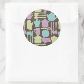 Sticker Rond Patterns d'Utensil 2 (Sac)