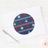 Sticker Rond Patters bleus (Enveloppe)