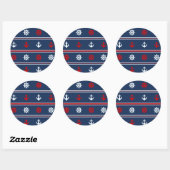 Sticker Rond Patters bleus (Feuille)