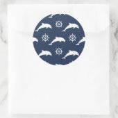 Sticker Rond Patters de Dolphins (Sac)