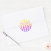 Sticker Rond Patters de Girly Topical Rainbow Summer Pineapples (Enveloppe)