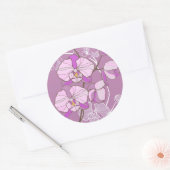 Sticker Rond Patters de l'orchid (Enveloppe)