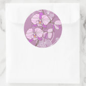 Sticker Rond Patters de l'orchid (Sac)