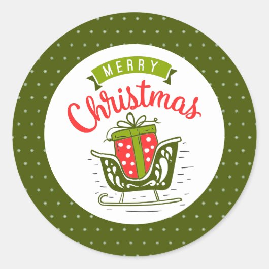 Sticker Rond Patters de neige (Devant)