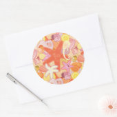 Sticker Rond Patters de Pastel Sea Creature (Enveloppe)
