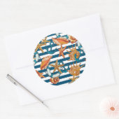 Sticker Rond Patters de Sea Shell (Enveloppe)