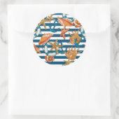 Sticker Rond Patters de Sea Shell (Sac)