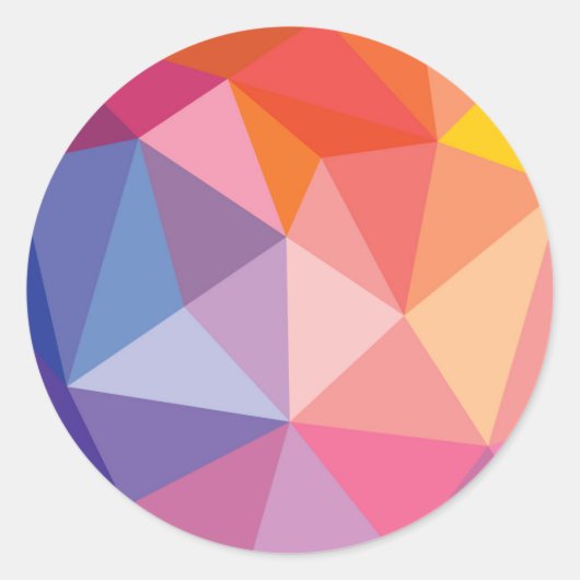 Sticker Rond Patters triangulaires du Colorful (Devant)