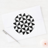 Sticker Rond Patters triangulaires noirs et blancs (Enveloppe)
