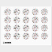 Sticker Rond Patterson de Travel Stamp (Feuille)