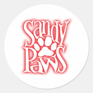 Sticker Rond pattes de sable