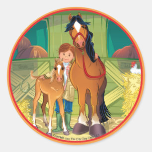 Sticker Rond Patti & Pokey