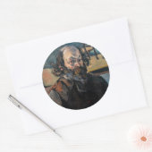 Sticker Rond Paul Cezanne - Autoportrait (Enveloppe)