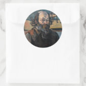 Sticker Rond Paul Cezanne - Autoportrait (Sac)