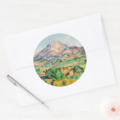 Sticker Rond Paul Cezanne - Mont Sainte-Victoire (Enveloppe)