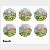 Sticker Rond Paul Cezanne - Mont Sainte-Victoire (Feuille)