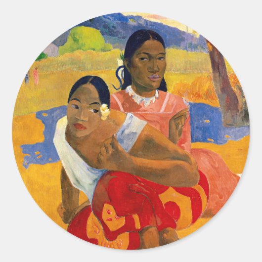 Sticker Rond Paul Gauguin - Quand Vous Marierez-Vous ? (Devant)