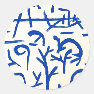 Sticker Rond Paul Klee : Les bateaux dans les inondations