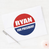 Sticker Rond Paul Ryan 2012 (Enveloppe)
