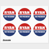 Sticker Rond Paul Ryan 2012 (Feuille)