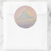 Sticker Rond Paul Signac - Mont Saint Michel Fog et Soleil (Sac)