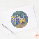 Sticker Rond Paul Signac - Place des Lices, Saint-Tropez (Enveloppe)