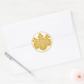 Sticker Rond Paulownia à feuilles pointues avec 53 floraisons d (Enveloppe)