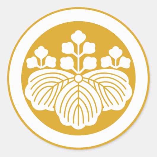 Sticker Rond Paulownia with 5&3 blooms in circle (Devant)