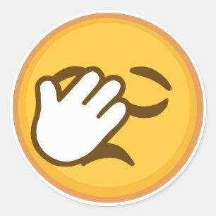 Sticker Rond Paume de visage