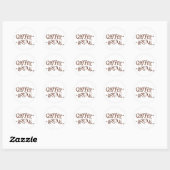 Sticker Rond Pause café (Feuille)