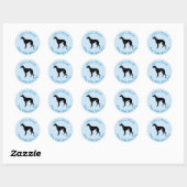 Sticker Rond Pause (Whippet) (Feuille)