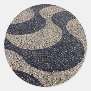 Sticker Rond Pavée Portugaise