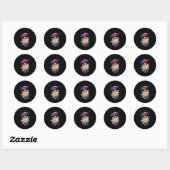 Sticker Rond Pavillon américain Labrador Retriever (Feuille)