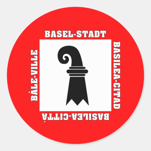 Sticker Rond Pavillon Bâle-Ville Suisse (Devant)