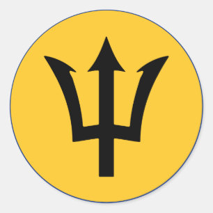 Sticker Rond Pavillon de la Barbade ronde