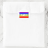 Sticker Rond Pavillon de paix PACE Rainbow (Sac)