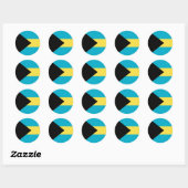 Sticker Rond pavillon des Bahamas (Feuille)