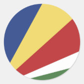 Sticker Rond pavillon des Seychelles (Devant)