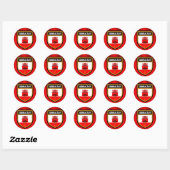 Sticker Rond Pavillon Gibraltar (Feuille)