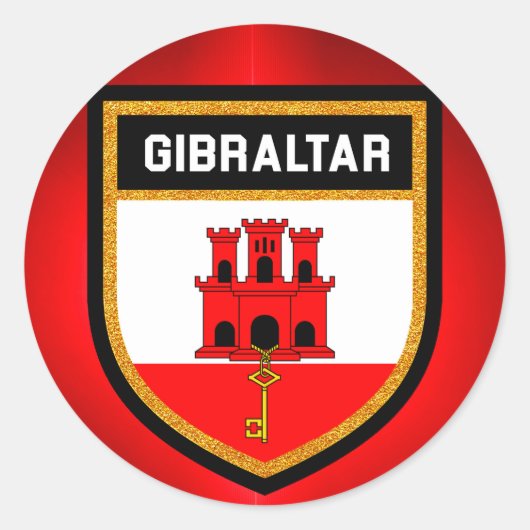 Sticker Rond Pavillon Gibraltar (Devant)