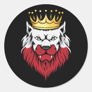 Sticker Rond Pavillon Lion King de Pologne
