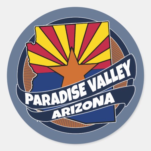 Sticker Rond Pavillon Paradise Valley Arizona éclater rond auto (Devant)