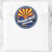 Sticker Rond Pavillon Paradise Valley Arizona éclater rond auto (Sac)