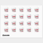 Sticker Rond Pavillon Pologne Pride X (Feuille)