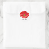 Sticker Rond Pavot (Sac)