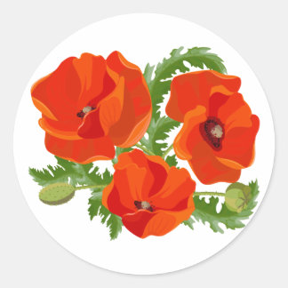 Sticker Rond pavot 3,5